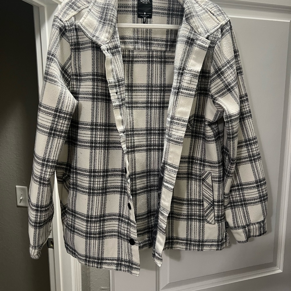 Union Plaid Jacket - Gray and White